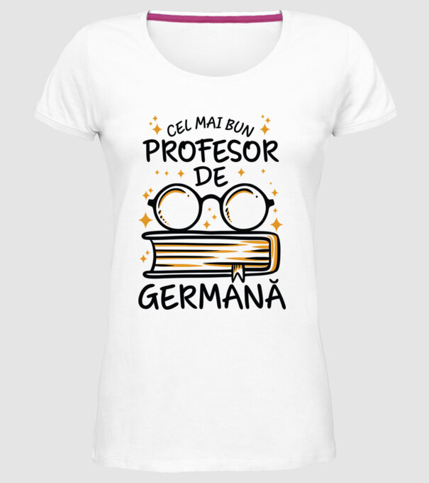 Cel mai profesor germană model alb pe tricou