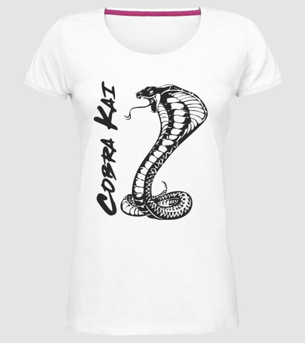 cobra kai black model alb pe tricou