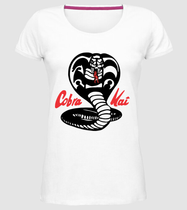 cobra kai classic logo model alb pe tricou