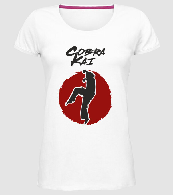 cobra kai larusso model alb pe tricou