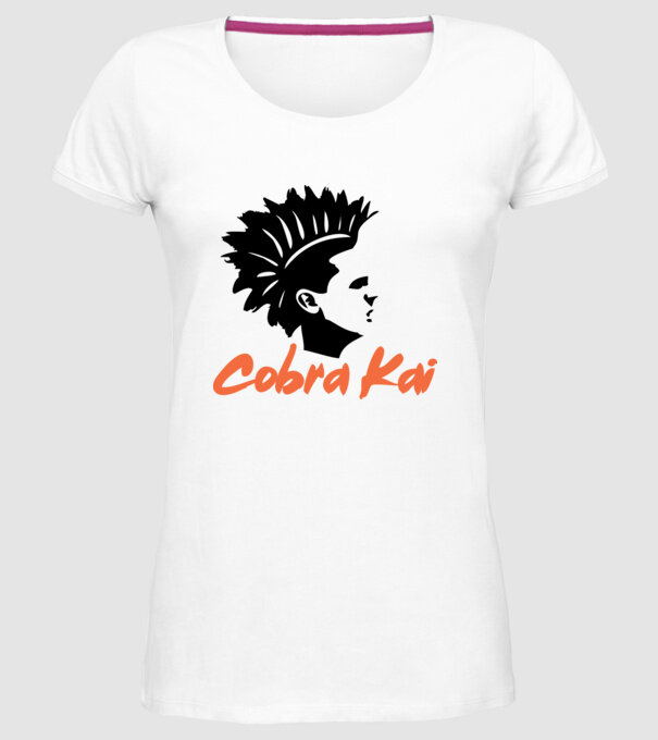 cobra kai punk model alb pe tricou