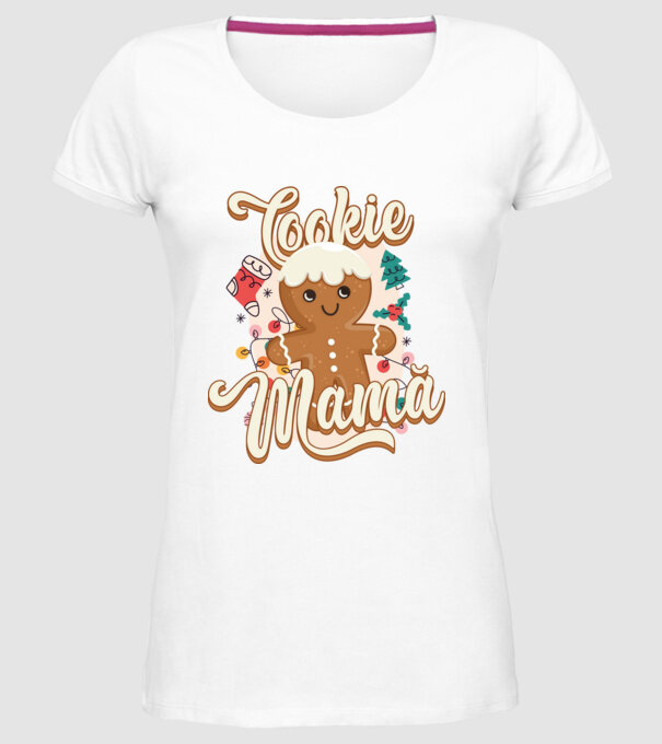 Cookie mamă model alb pe tricou