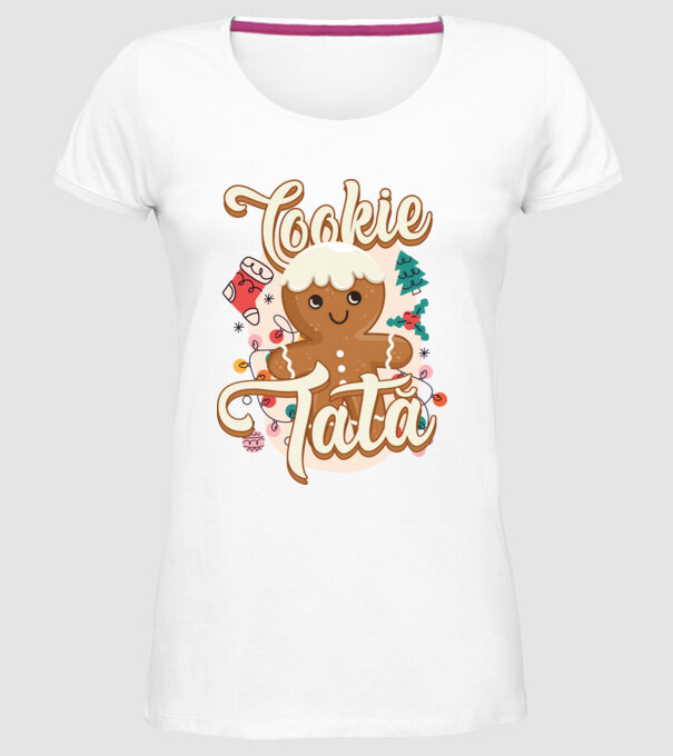 Cookie tată model alb pe tricou