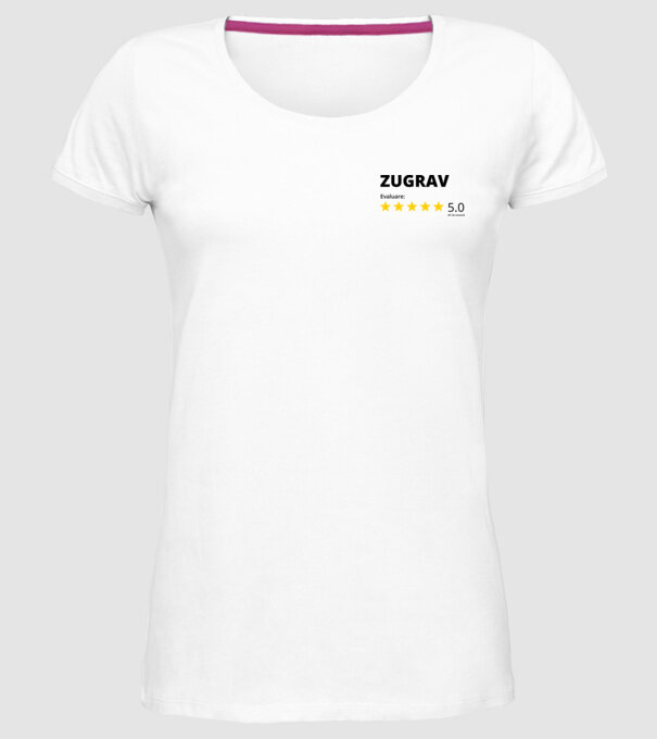 Evaluare - ZUGRAV model alb pe tricou