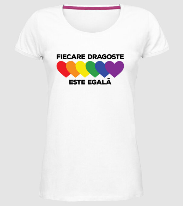 Fiecare dragoste este egală model alb pe tricou