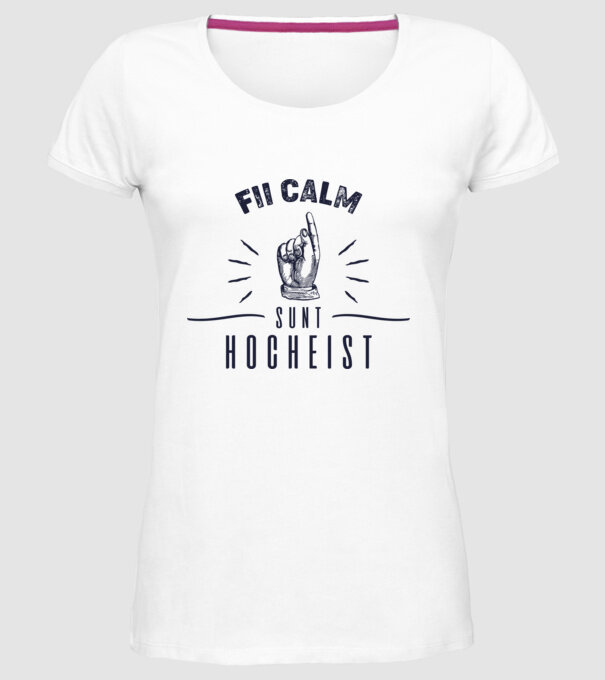 Fii calm, sunt HOCHEIST model alb pe tricou