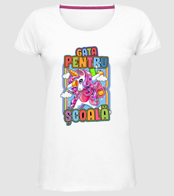 Gata pentru școală D1947707 model alb pe tricou