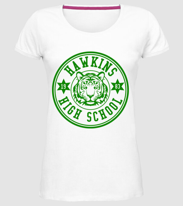 hawkins high school model alb pe tricou