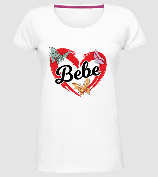 Bebe model alb pe tricou