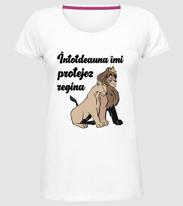 Întotdeauna îmi protejez regina model alb pe tricou