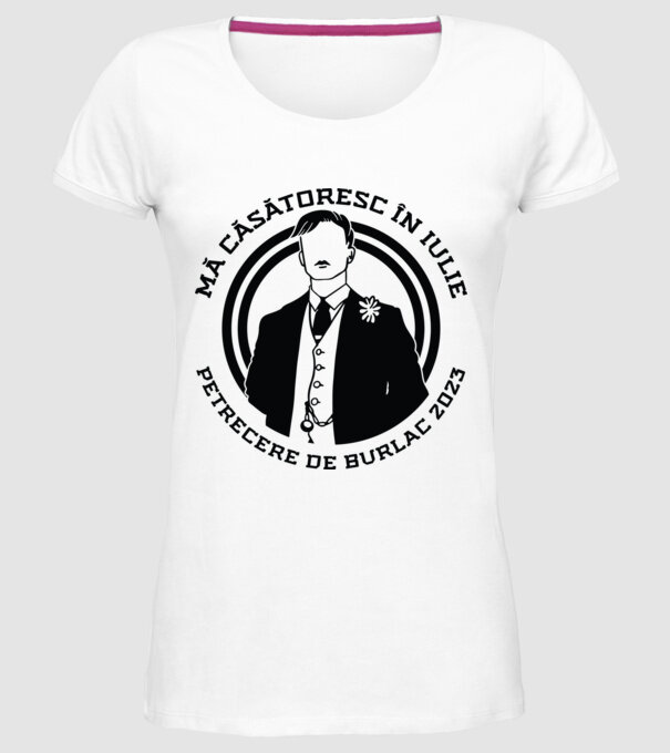 mă căsătoresc în iulie model alb pe tricou