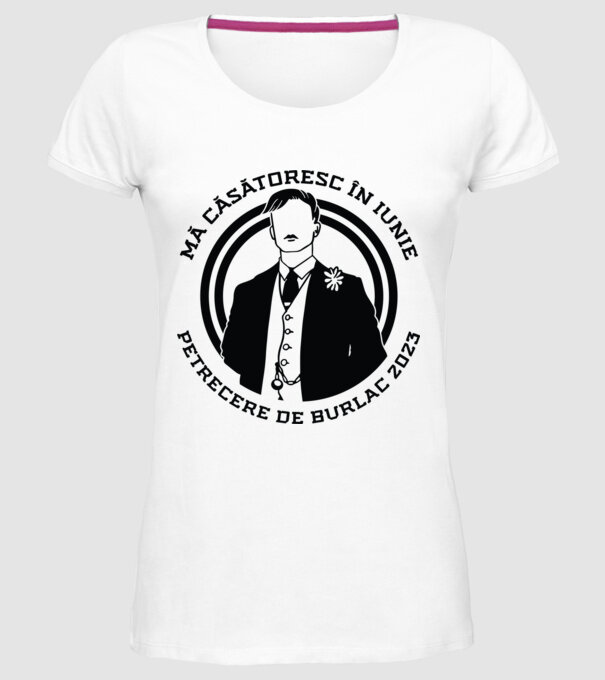 mă căsătoresc în iunie - petrecere de burlac model alb pe tricou