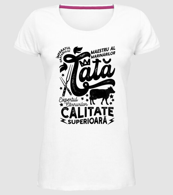 Împăratul grătarului, maestru al marinărilor, expertul cărnurilor - tată - Calitate superioară model alb pe tricou