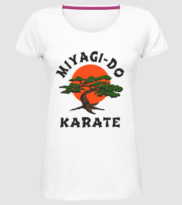 Miyagi-do karate cobra kai model alb pe tricou
