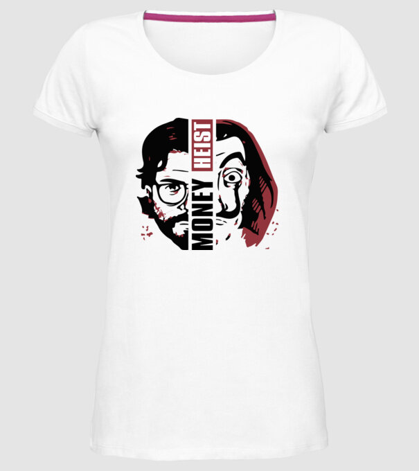 money heist professor model alb pe tricou