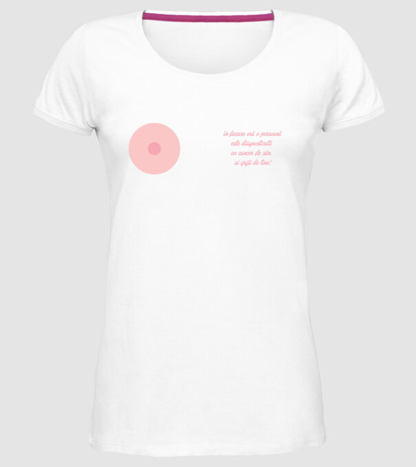 în fiecare oră o persoană este diagnosticată cu cancer de sân. ai grijă de tine! model alb pe tricou