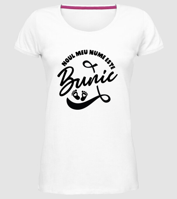 Noul meu nume este Bunic model alb pe tricou