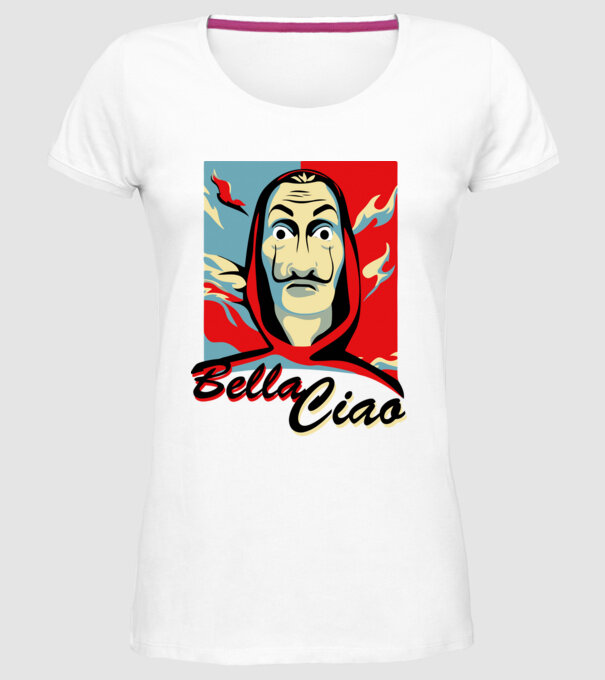 obey bella ciao model alb pe tricou