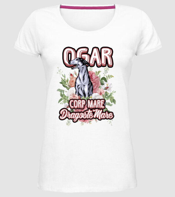 Ogar - picioare lungi dragoste multă model alb pe tricou