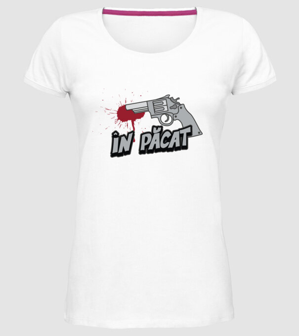 în păcat model alb pe tricou