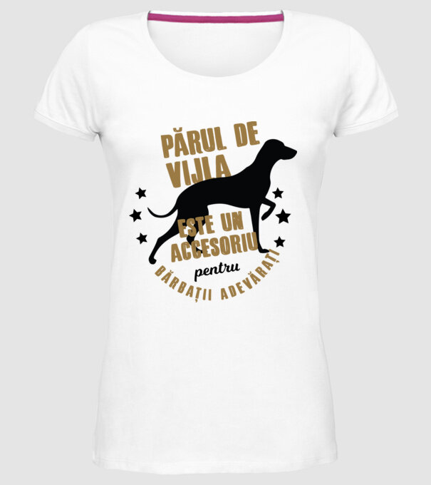 părul de vijla este un accesoriu pentru bărbații adevărați model alb pe tricou