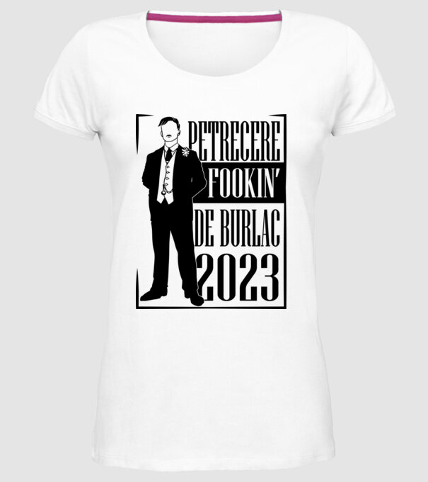Petrecere Fookin de burlac model alb pe tricou