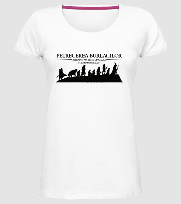 petrecerea burlacilor - așteptați-mă peste cinci zile - în zori dinspre răsărit model alb pe tricou
