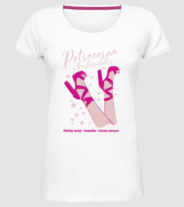 petrecerea burlăcitelor bărbați excluși numaifete ultima petrecere model alb pe tricou