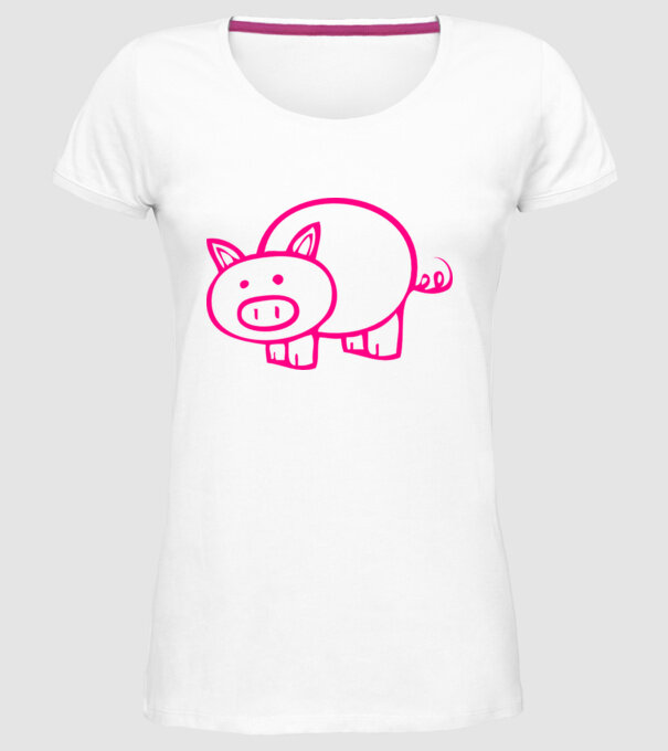 purcel model alb pe tricou