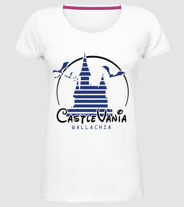 România CastleVania model alb pe tricou