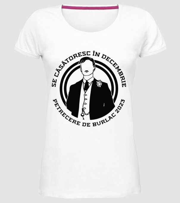 Se căsătoresc în decembrie model alb pe tricou
