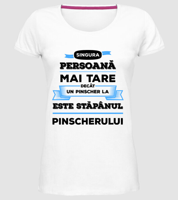 singura persoană mai tare decât un Husky este stăpânul Husky-ului model alb pe tricou