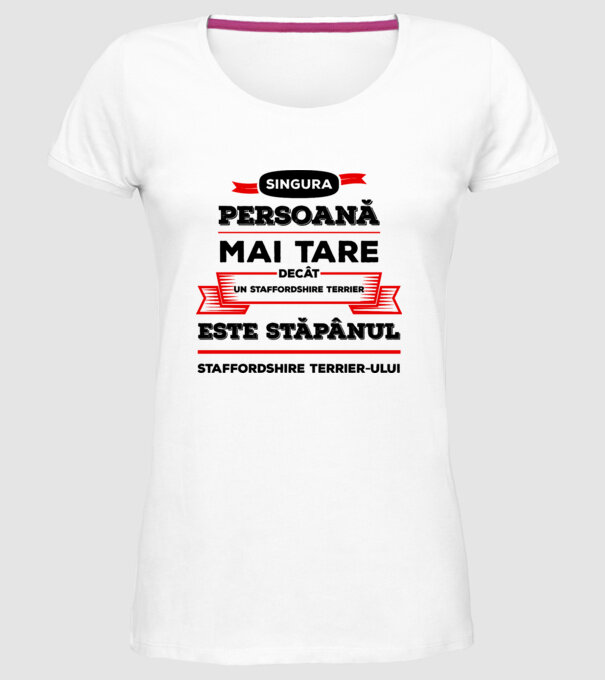 singura persoană mai tare decât un Pinscher la este stăpânul Pinscherului model alb pe tricou
