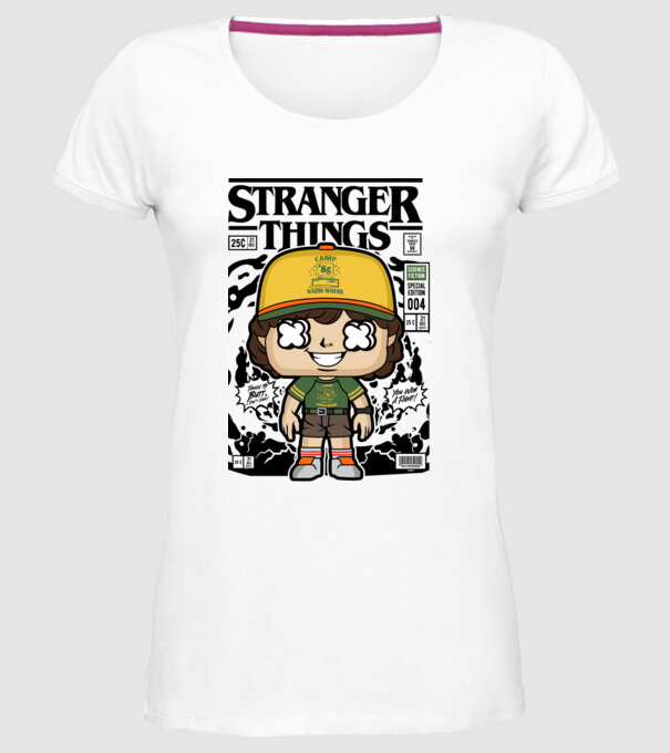 stranger things cereal model alb pe tricou