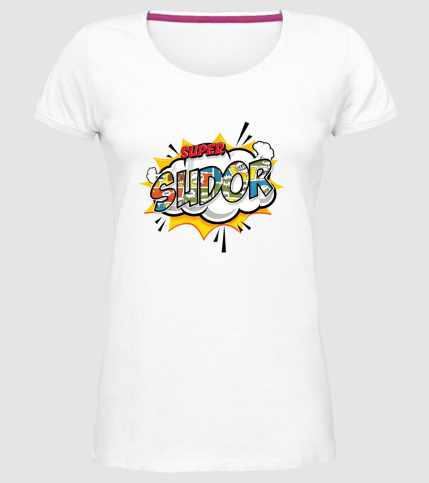Super Sudor model alb pe tricou
