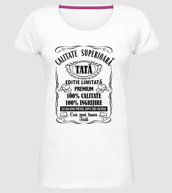 Tată Premium - ediție limitată premium model alb pe tricou