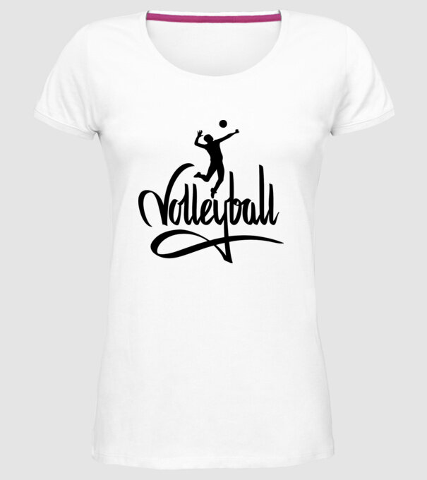Text Volei pentru tricou model alb pe tricou