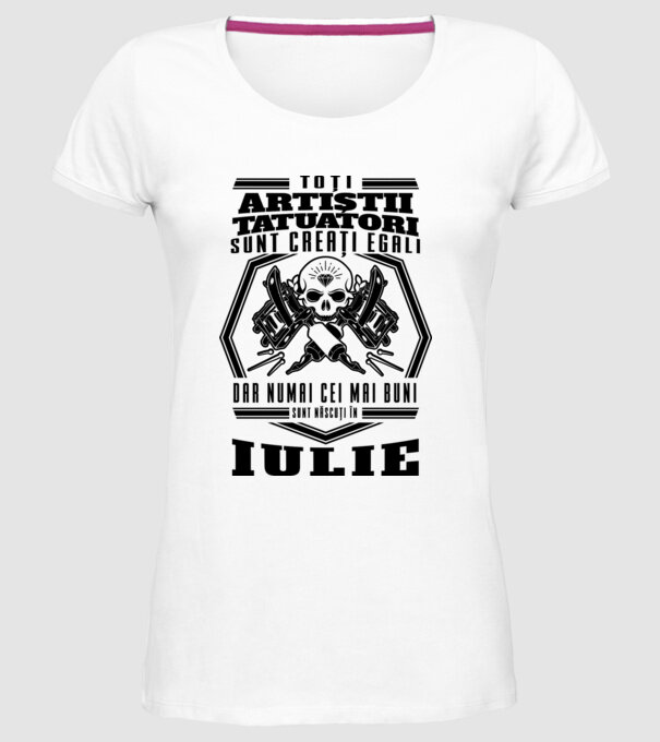Toți artiștii tatuatori sunt creați egali iulie model alb pe tricou