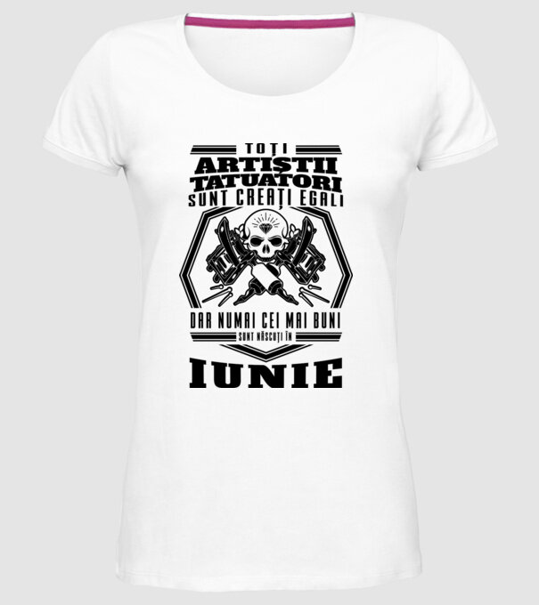 Toți artiștii tatuatori sunt creați egali iunie model alb pe tricou