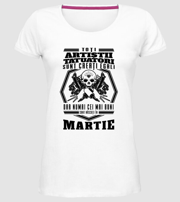 Toți artiștii tatuatori sunt creați egali martie model alb pe tricou