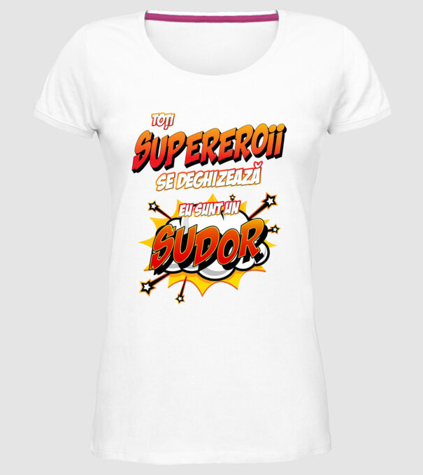 Toți supereroii se deghizează, eu sunt un sudor model alb pe tricou