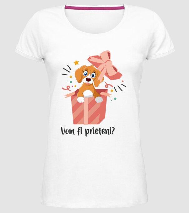 Vom fi prieteni? model alb pe tricou
