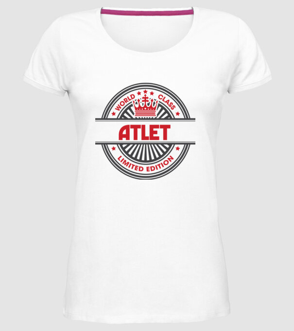 atlet model alb pe tricou