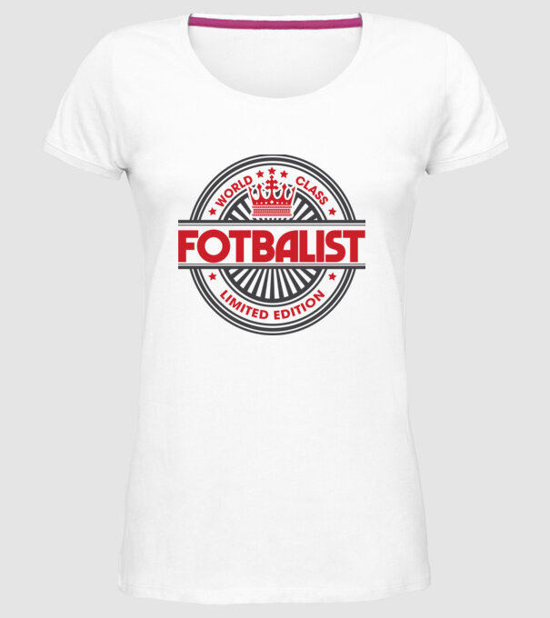 Fotbalist model alb pe tricou