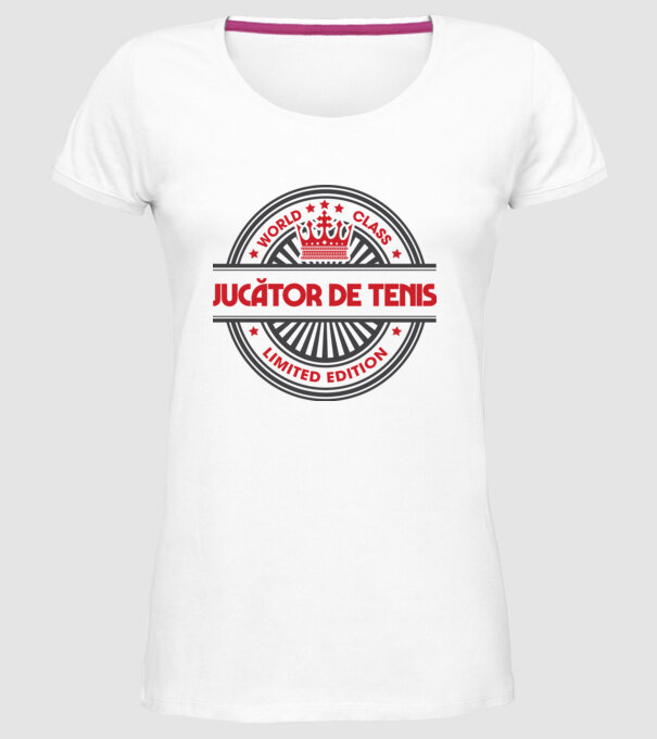 jucător de tenis model alb pe tricou