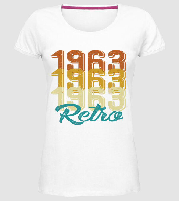 1963 Retro model alb pe tricou