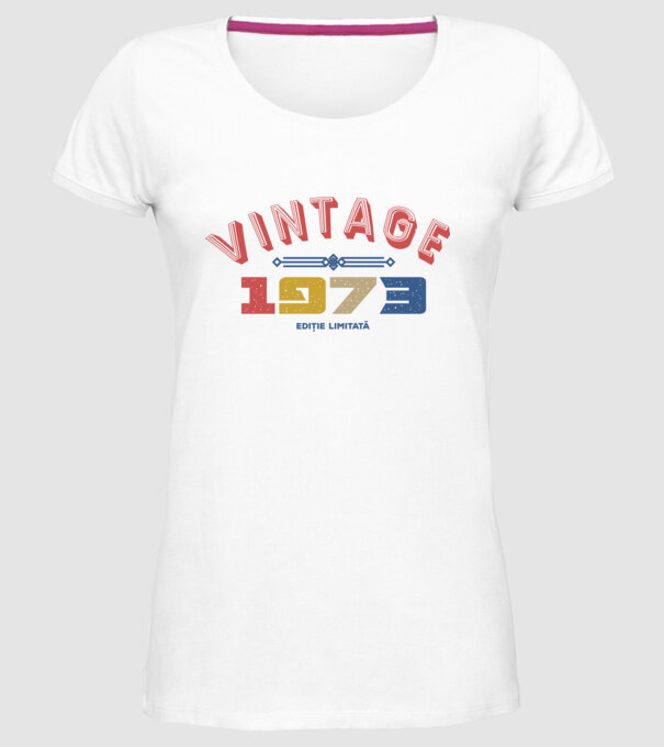 1973 Ediție limitată model alb pe tricou