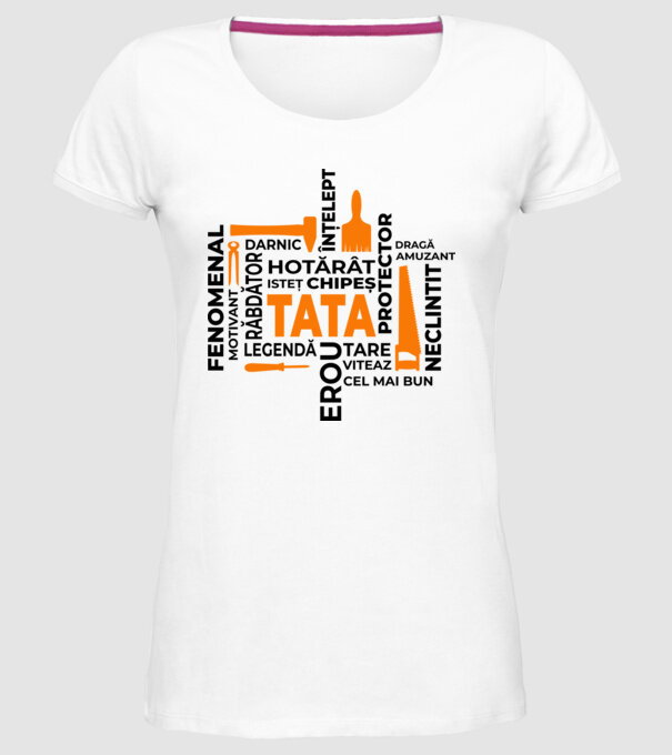 Acronimele tatălui model alb pe tricou