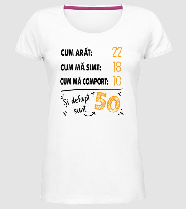 Aspect, senzație, comportament 50 Alb model alb pe tricou