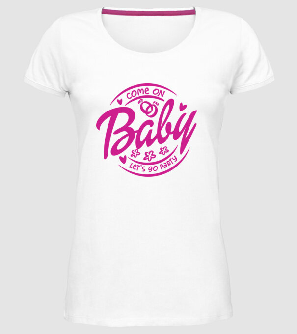 Bride Barbies Baby lets go party model alb pe tricou